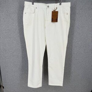 Coldwater Creek Womens Denim Ankle Jean Size 16 White Coastal Casual Neutral